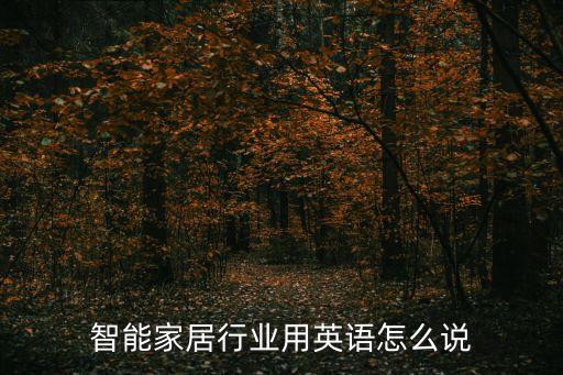 智能家居行業(yè)用英語(yǔ)怎么說(shuō)
