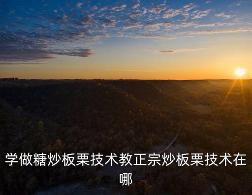 學(xué)做糖炒板栗技術(shù)教正宗炒板栗技術(shù)在哪