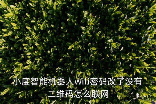 小度智能機(jī)器人wifi密碼改了沒有二維碼怎么聯(lián)網(wǎng)