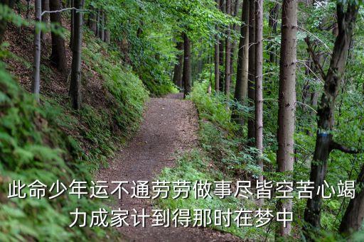 此命少年運(yùn)不通勞勞做事盡皆空苦心竭力成家計(jì)到得那時(shí)在夢(mèng)中