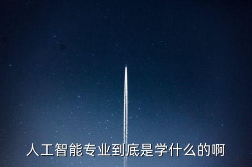 人工智能專業(yè)到底是學(xué)什么的啊