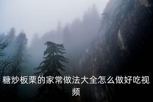 糖炒板栗的家常做法大全怎么做好吃視頻