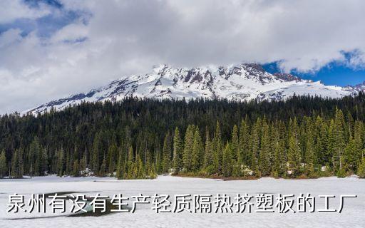 泉州有沒有生產(chǎn)輕質(zhì)隔熱擠塑板的工廠