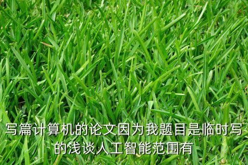 寫篇計(jì)算機(jī)的論文因?yàn)槲翌}目是臨時(shí)寫的淺談人工智能范圍有