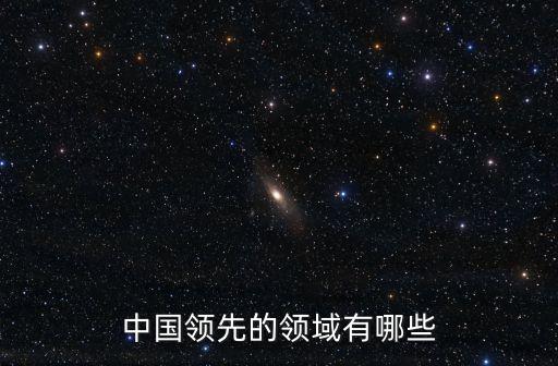 中國領(lǐng)先的領(lǐng)域有哪些