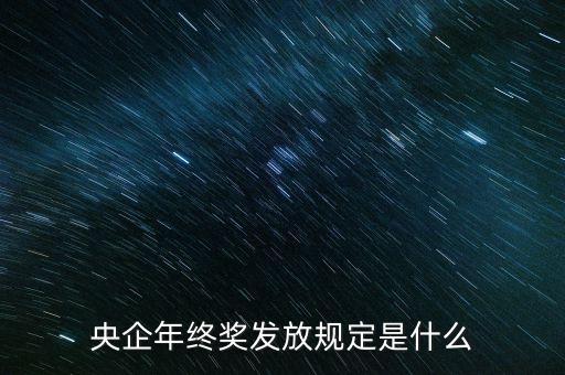 央企年終獎(jiǎng)發(fā)放規(guī)定是什么
