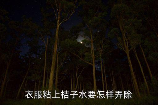 衣服粘上桔子水要怎樣弄除