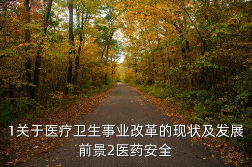 我國(guó)現(xiàn)代醫(yī)療發(fā)展現(xiàn)狀，1關(guān)于醫(yī)療衛(wèi)生事業(yè)改革的現(xiàn)狀及發(fā)展前景2醫(yī)藥安全
