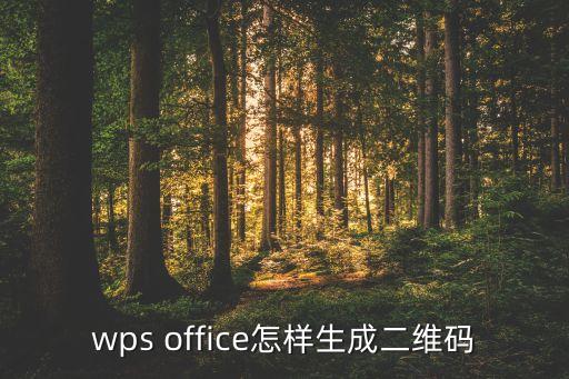 wps office怎樣生成二維碼