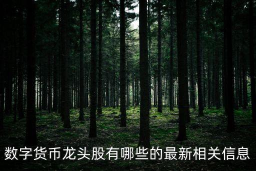 數(shù)字貨幣龍頭股有哪些的最新相關信息
