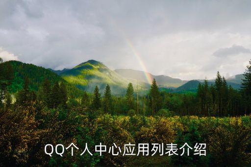 QQ個(gè)人中心應(yīng)用列表介紹