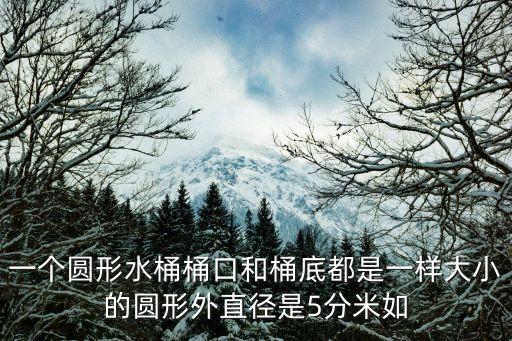 一個圓形水桶桶口和桶底都是一樣大小的圓形外直徑是5分米如