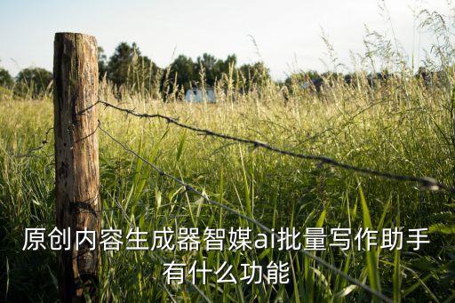 原創(chuàng)內(nèi)容生成器智媒ai批量寫作助手有什么功能