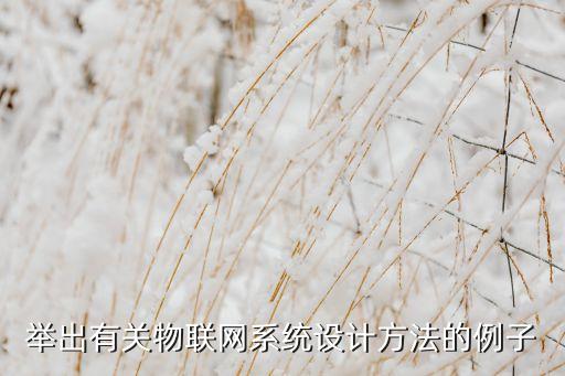 舉出有關(guān)物聯(lián)網(wǎng)系統(tǒng)設(shè)計(jì)方法的例子