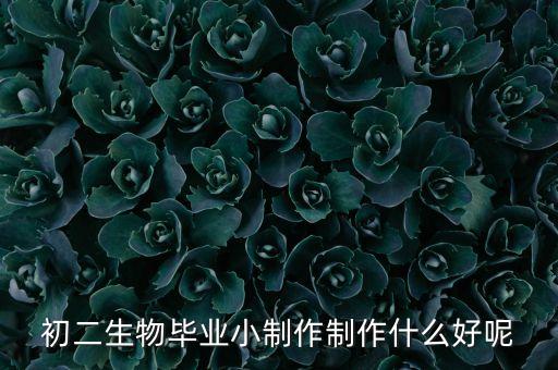 初二生物畢業(yè)小制作制作什么好呢