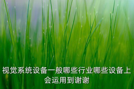 視覺系統(tǒng)設(shè)備一般哪些行業(yè)哪些設(shè)備上會(huì)運(yùn)用到謝謝