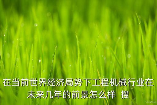 在當(dāng)前世界經(jīng)濟(jì)局勢(shì)下工程機(jī)械行業(yè)在未來(lái)幾年的前景怎么樣  搜