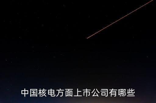中國核電方面上市公司有哪些