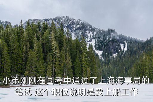 小弟剛剛在國(guó)考中通過了上海海事局的筆試 這個(gè)職位說明是要上船工作