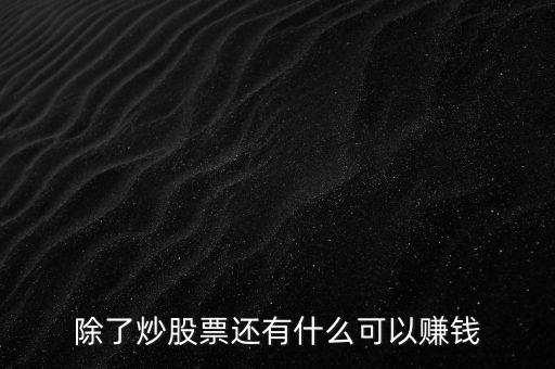 除了炒股票還有什么可以賺錢