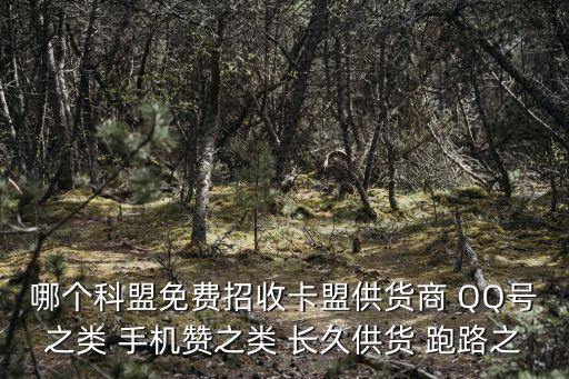 哪個(gè)科盟免費(fèi)招收卡盟供貨商 QQ號(hào)之類 手機(jī)贊之類 長(zhǎng)久供貨 跑路之