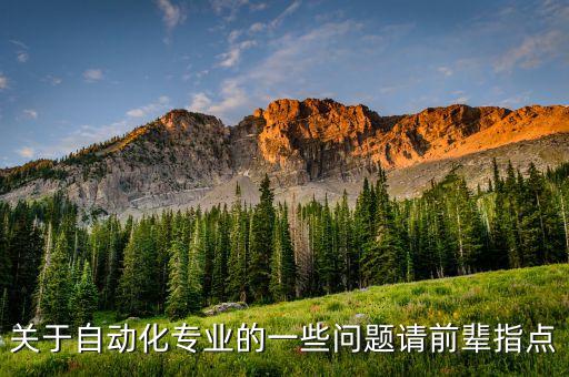 關(guān)于自動(dòng)化專業(yè)的一些問題請(qǐng)前輩指點(diǎn)