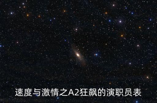 狂飆電影主演，速度與激情之A2狂飆的女主角是誰