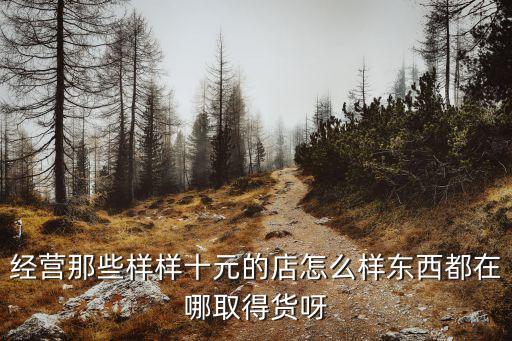 經(jīng)營那些樣樣十元的店怎么樣?xùn)|西都在哪取得貨呀
