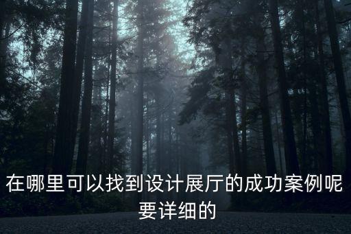 在哪里可以找到設(shè)計(jì)展廳的成功案例呢 要詳細(xì)的