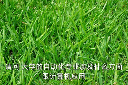 請(qǐng)問(wèn) 大學(xué)的自動(dòng)化專業(yè)涉及什么方面跟計(jì)算機(jī)應(yīng)用