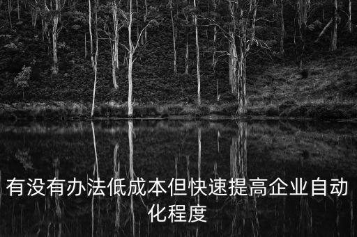 低成本自動(dòng)化的運(yùn)用與實(shí)踐，低成本自動(dòng)化的同義詞是什么