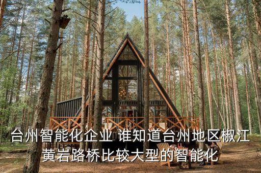 臺(tái)州智能化企業(yè) 誰(shuí)知道臺(tái)州地區(qū)椒江黃巖路橋比較大型的智能化