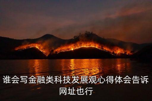誰會寫金融類科技發(fā)展觀心得體會告訴網(wǎng)址也行