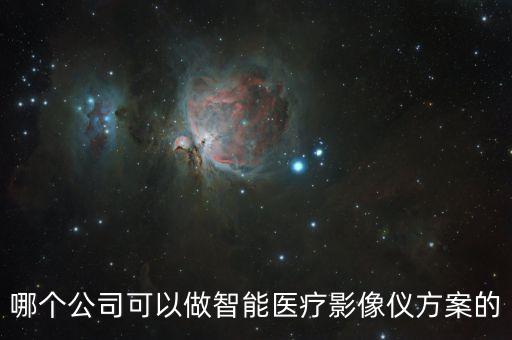 哪個公司可以做智能醫(yī)療影像儀方案的