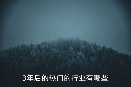 3年后的熱門的行業(yè)有哪些