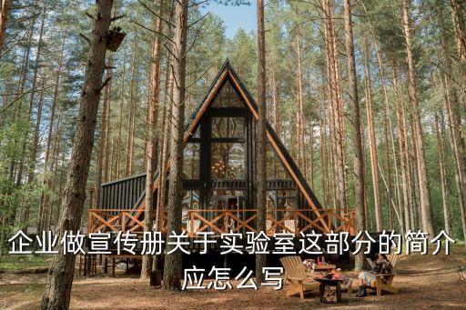 企業(yè)做宣傳冊關(guān)于實驗室這部分的簡介應(yīng)怎么寫