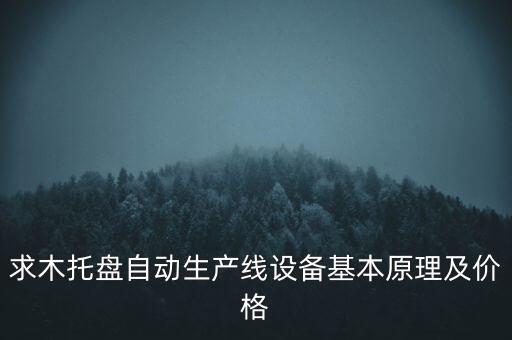 求木托盤自動生產(chǎn)線設(shè)備基本原理及價格