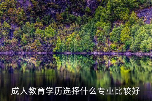 成人教育學歷選擇什么專業(yè)比較好