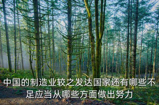 中國制造業(yè)七大短板，我國制造業(yè)在哪些方面存在瓶頸和短板
