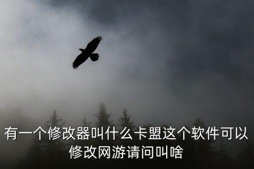有一個修改器叫什么卡盟這個軟件可以修改網(wǎng)游請問叫啥