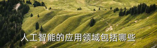 人工智能的應(yīng)用領(lǐng)域包括哪些