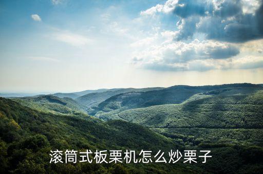 滾筒式板栗機怎么炒栗子
