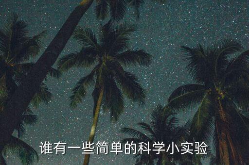 誰(shuí)有一些簡(jiǎn)單的科學(xué)小實(shí)驗(yàn)