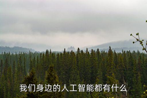 我們身邊的人工智能都有什么