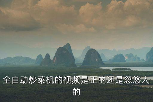 全自動(dòng)炒菜機(jī)的視頻是正的還是忽悠人的