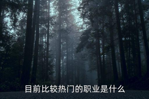 目前比較熱門(mén)的職業(yè)是什么