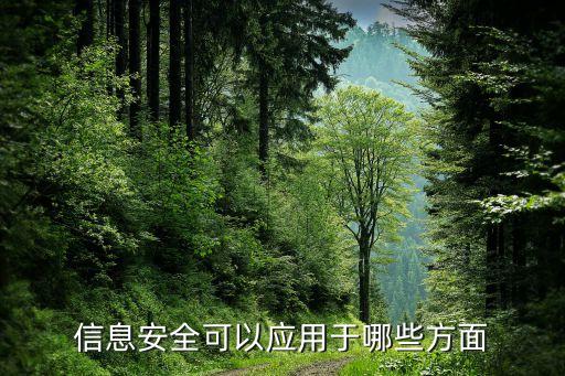 信息安全可以應(yīng)用于哪些方面