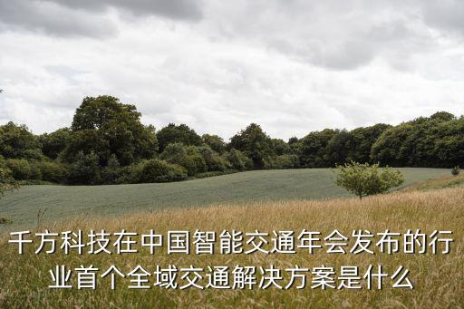 千方科技和網(wǎng)約車有關(guān)，千方科技在中國(guó)智能交通年會(huì)發(fā)布的行業(yè)首個(gè)全域交通解決方案是什么