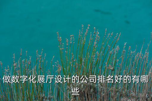 做數(shù)字化展廳設(shè)計(jì)的公司排名好的有哪些