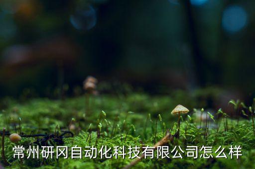 常州研岡自動(dòng)化科技有限公司怎么樣